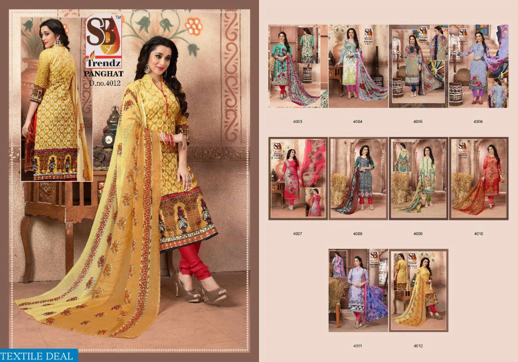SB panghat Wholesale Summer collection Dress material